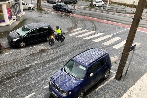 Des averses de grêle ont frappé Saint-Nazaire ce mardi après-midi