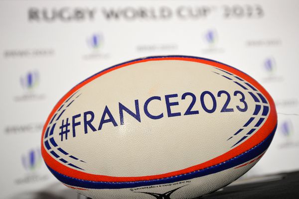 Quatre matchs de la Coupe du monde de rugby 2023 auront lieu au stade de la Beaujoire à Nantes. • © GLYN KIRK / AFP